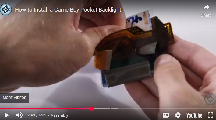 still from This Does Not Compute's Youtube tutorial on the old Backlight V3 showing the pain that was peeling the film off that display